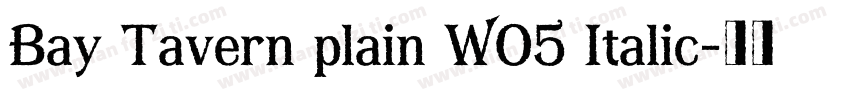 Bay Tavern plain WO5 Italic字体转换